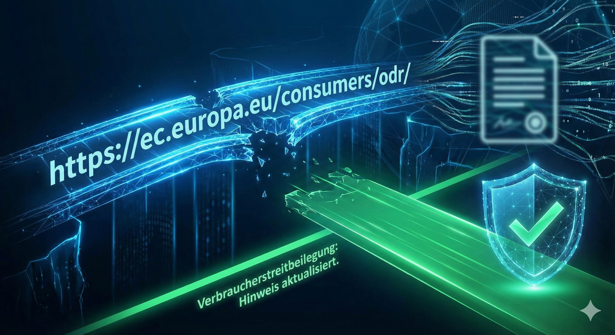 Wichtiges Update für dein Impressum - Die EU-OS-Plattform wurde abgeschaltet