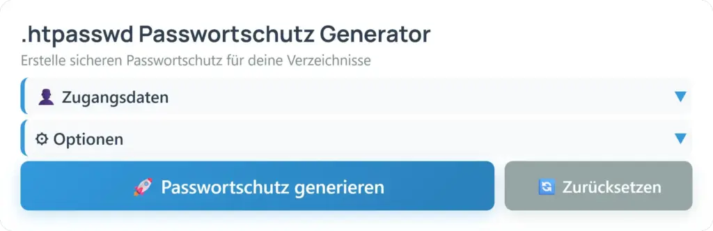 .htpasswd Passwortschutz Generator - DBM Webdesign & Online-Marketing