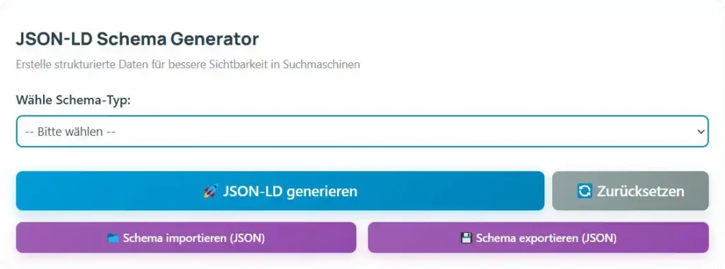 Schema Markup Generator JSON-LD